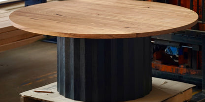 Cog Dining Table, 1800mm dia in Messmate