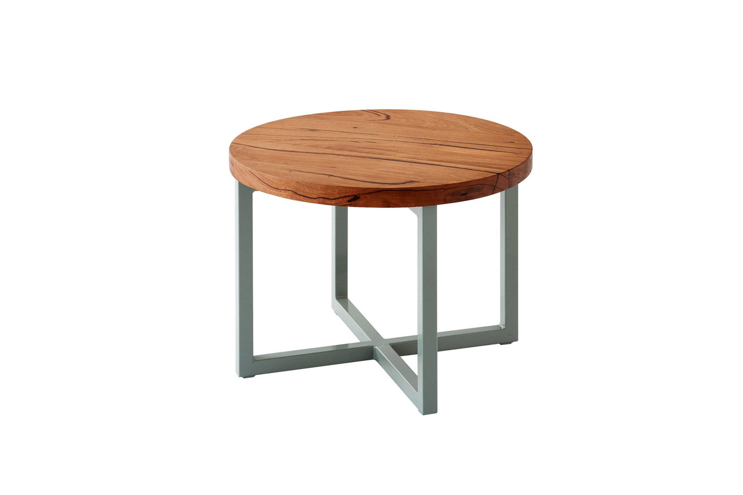 Cross Base Metal Side Table