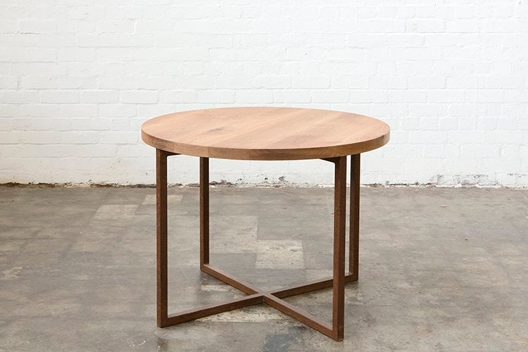 Cross Base Metal Side Table