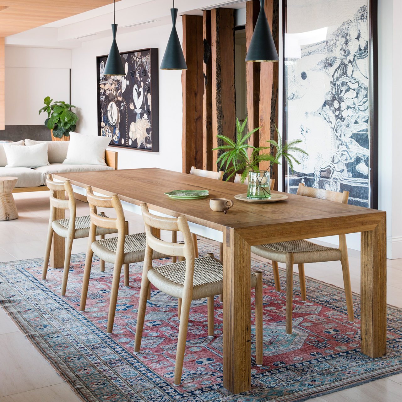 Painted Rail Dining Table