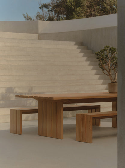 Outdoor Slab End Dining Table