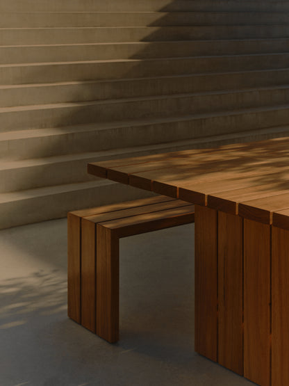 Outdoor Slab End Dining Table