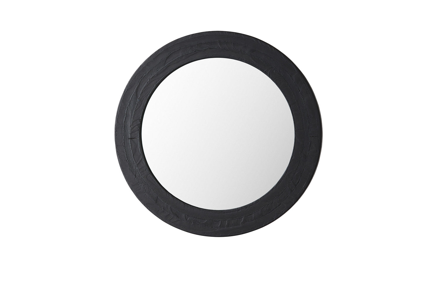 Scorched Circular Ply Mirror Small