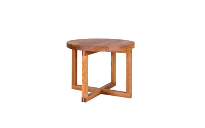 Cross Base Timber Side Table